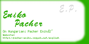 eniko pacher business card